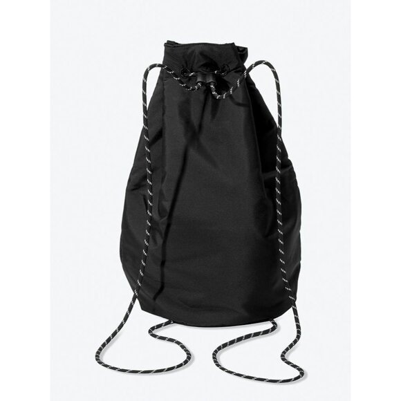Victoria's Secret PINK Drawstring Bag Backpack Carry On Adjustable Mesh Black - Picture 1 of 10
